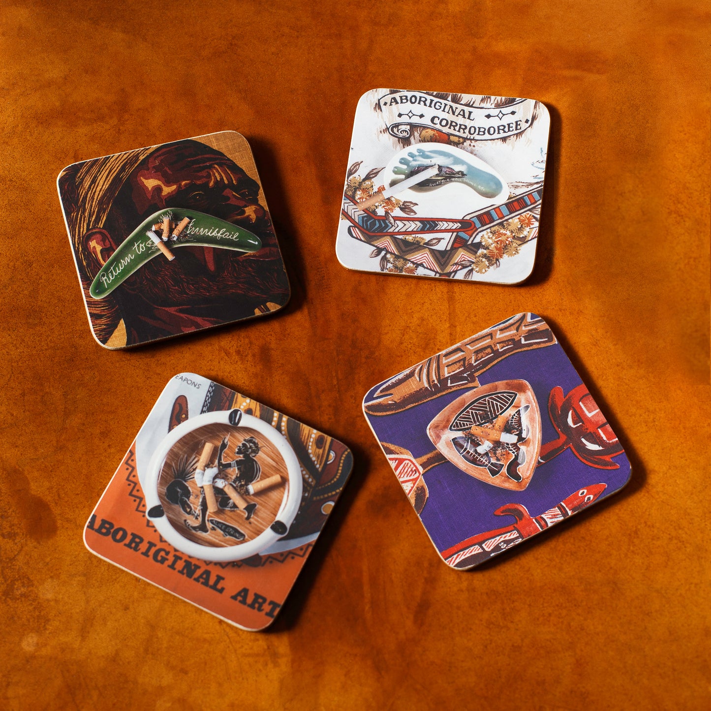 Set of Four Tony Albert Coasters